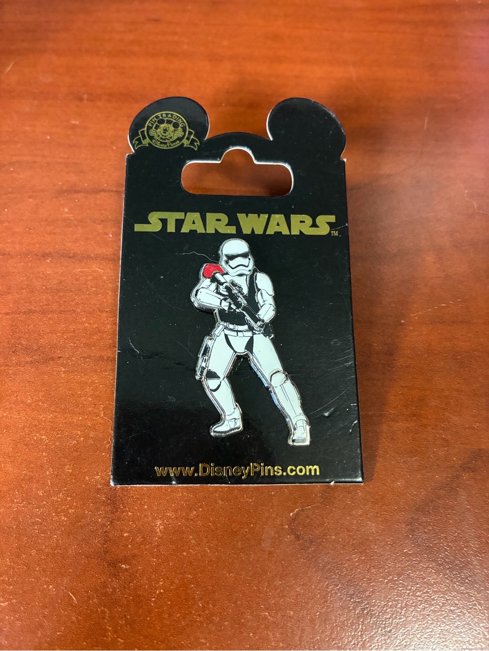 Star Wars Stormtrooper Enamel Pin - Black/White with Red Accent